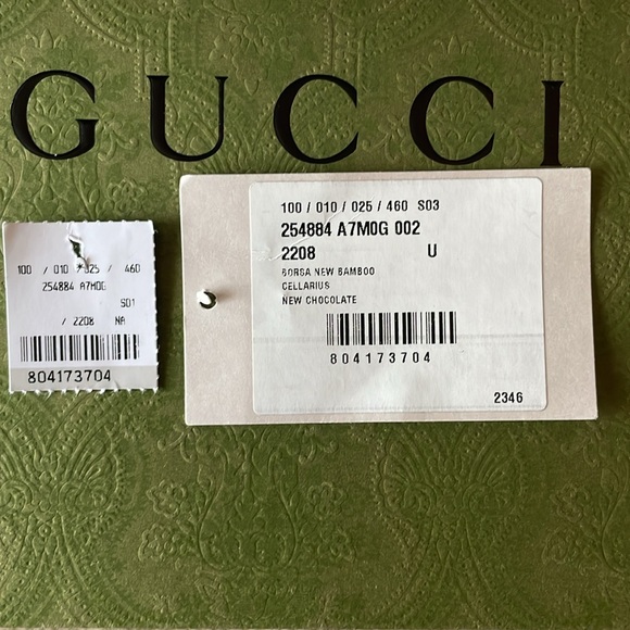 New Gucci bamboo leather top handle bag - Picture 3 of 13